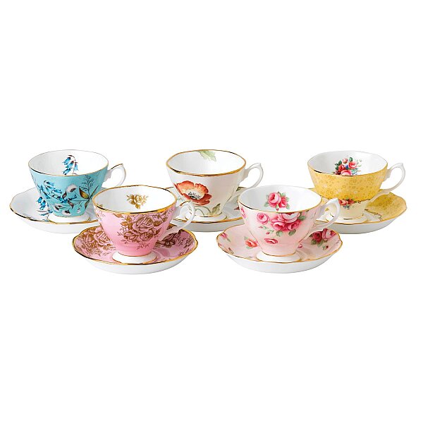 Royal Albert 100 Years of Royal Albert (1950-1990) Fine Bone Çay Fincanı ve Tabağı Seti - 1