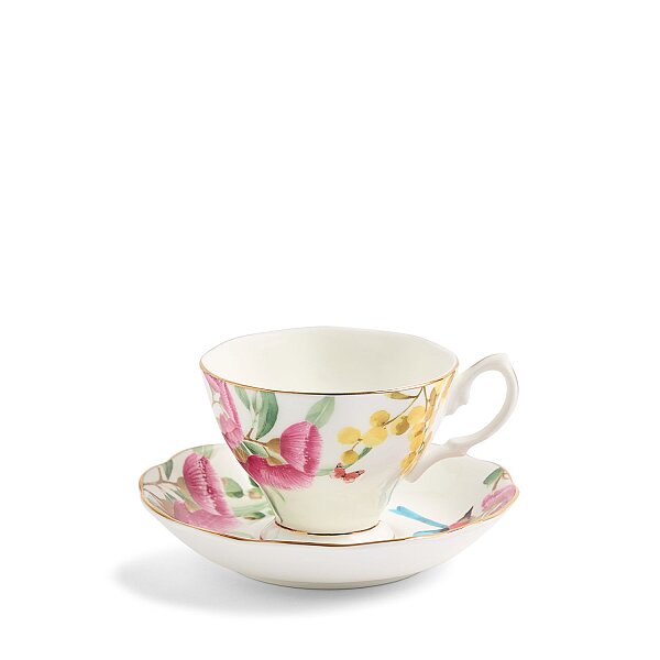 Royal Albert Miranda Kerr Australiana Fine Bone Çay Fincanı ve Tabağı Seti - 1
