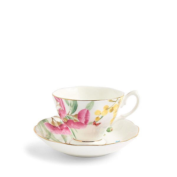 Royal Albert Miranda Kerr Australiana Fine Bone Servis Tabağı, Çay Fincanı ve Tabağı Seti - 2