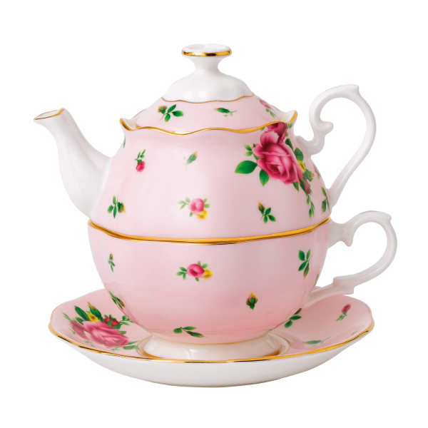 Royal Albert New Country Roses Fine Bone Tek Kişilik Çay Seti Pembe - 1