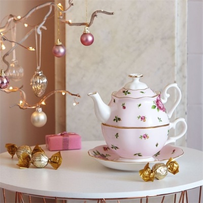 Royal Albert New Country Roses Fine Bone Tek Kişilik Çay Seti Pembe - 3