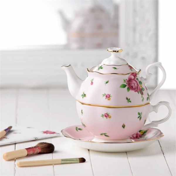 Royal Albert New Country Roses Fine Bone Tek Kişilik Çay Seti Pembe - 4