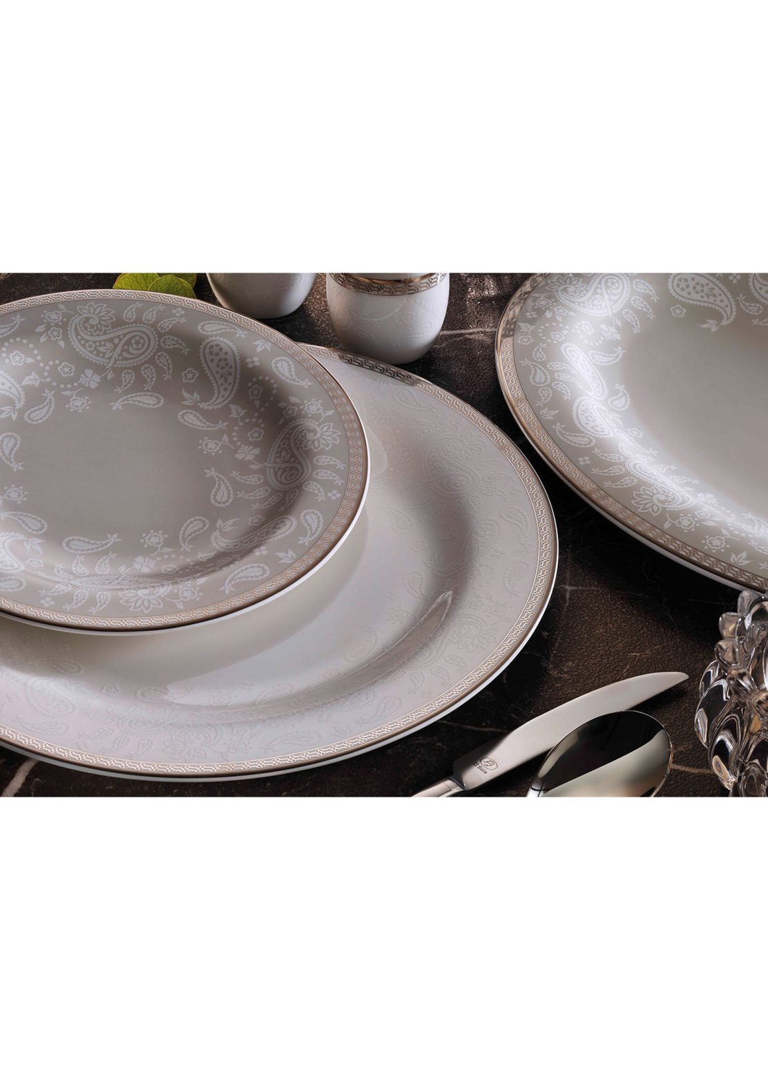 Royal Canterbury Milada Platinum 55 Parça Yemek Takımı - 2