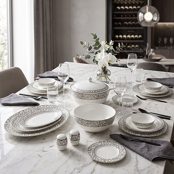 Royal Canterbury Silver Pearl Yemek Takımı 72 Parça - 6