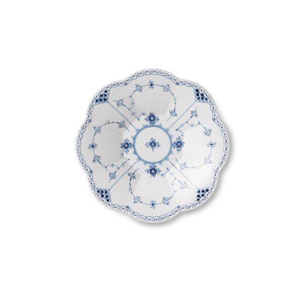 Royal Copenhagen Blue Fluted Half Lace Çiçek Formlu Sunum Kasesi 25.5 cm - 1