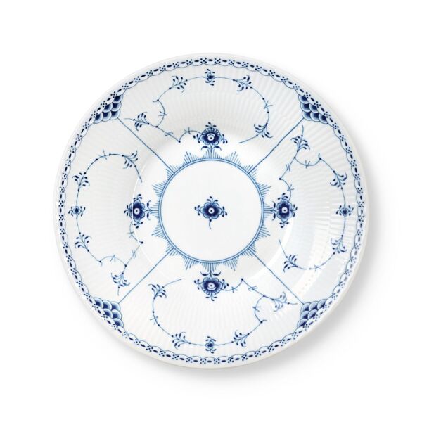 Royal Copenhagen Blue Fluted Half Lace Çukur Tabak 24 cm - 1