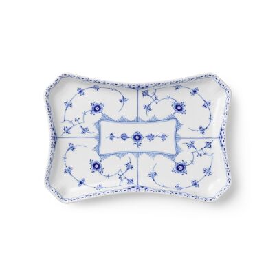 Royal Copenhagen Blue Fluted Half Lace Dikdörtgen  Sunum Tabağı 24.5 cm