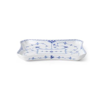 Royal Copenhagen Blue Fluted Half Lace Dikdörtgen  Sunum Tabağı 24.5 cm (1)