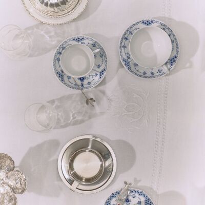 Royal Copenhagen Blue Fluted Half Lace Fincan ve Tabağı 170 ml - 3