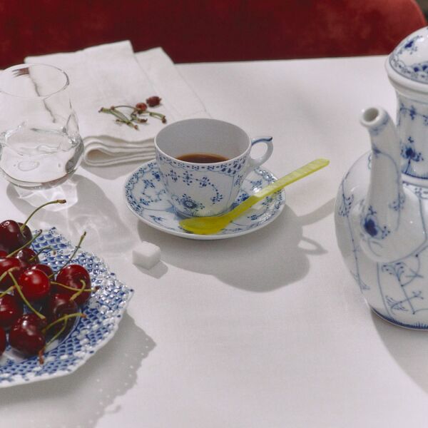 Royal Copenhagen Blue Fluted Half Lace Kahve Potu 1000 ml - 4