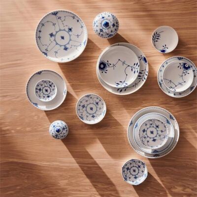 Royal Copenhagen Blue Fluted Half Lace Kare Sunum Kasesi 800 ml - 3