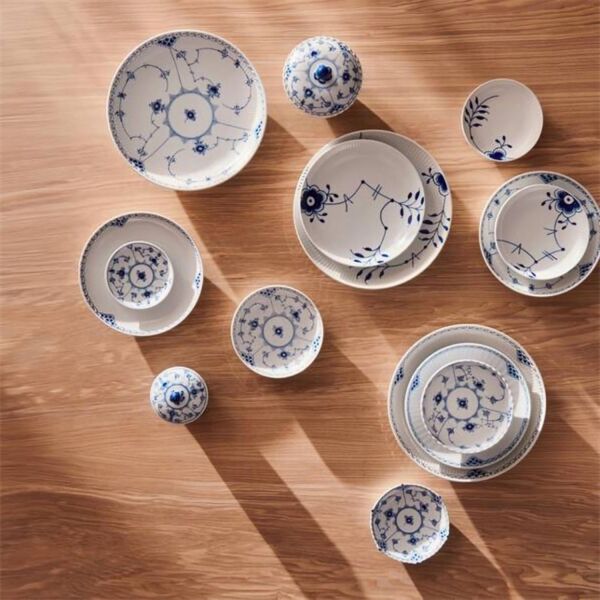 Royal Copenhagen Blue Fluted Half Lace Kare Sunum Kasesi 800 ml - 3
