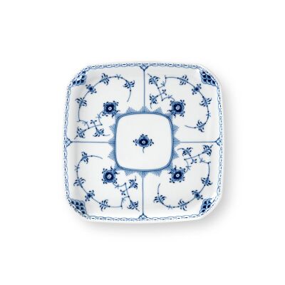 Royal Copenhagen Blue Fluted Half Lace Kare Tabak 21 cm