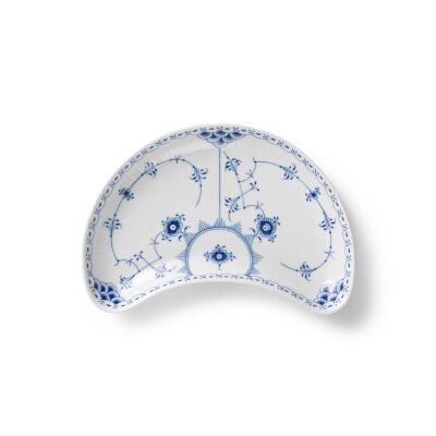 Royal Copenhagen Blue Fluted Half Lace Yarım Ay Sunum Tabağı 22 cm