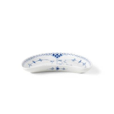 Royal Copenhagen Blue Fluted Half Lace Yarım Ay Sunum Tabağı 22 cm (1)