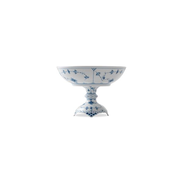 Royal Copenhagen Blue Fluted Half Lace Yüksek Ayaklı Sunum Kasesi 800 ml - 1