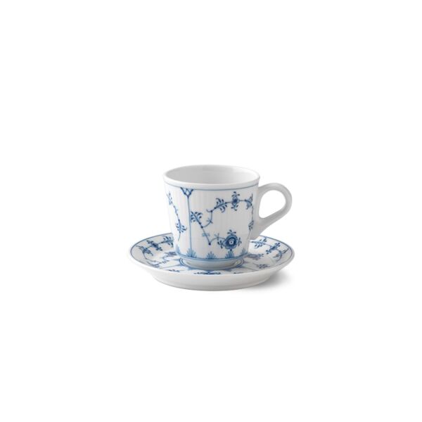 Royal Copenhagen Blue Fluted Plain Espresso Fincanı ve Tabağı 90 ml - 1
