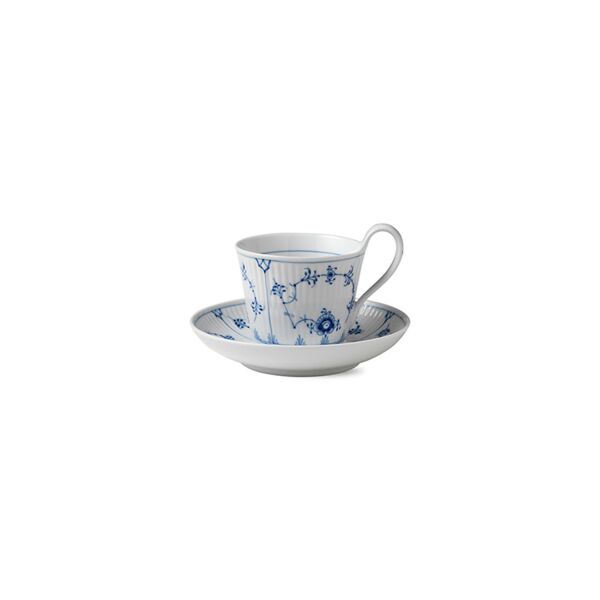 Royal Copenhagen Blue Fluted Plain Fincan ve Tabak Seti 250 ml - 1