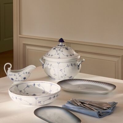 Royal Copenhagen Blue Fluted Plain Geniş Servis Kasesi 2.4 Lt - 5