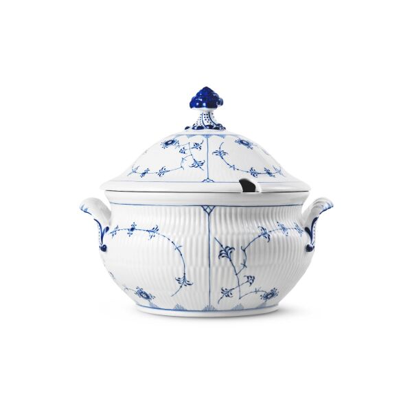 Royal Copenhagen Blue Fluted Plain Kapaklı Çorbalık 4600 ml - 1