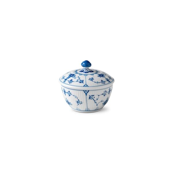 Royal Copenhagen Blue Fluted Plain Kapaklı Şekerlik 150 ml - 1