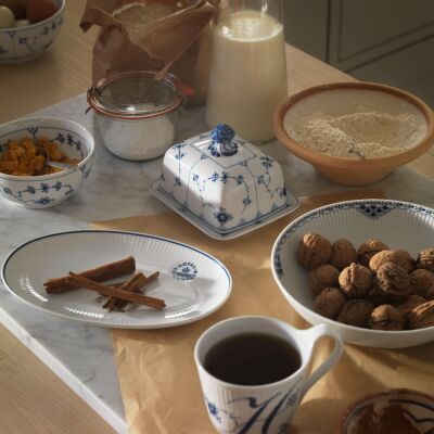 Royal Copenhagen Blue Fluted Plain Tereyağlık 420 ml (1)