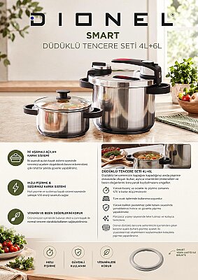 Smart Düdüklü Tencere Seti 4L+6L (1)