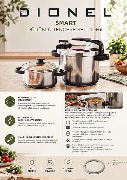 Smart Düdüklü Tencere Seti 4L+6L - 2