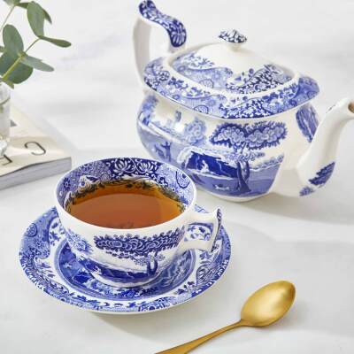 Spode Blue Italian 4lü Kahvaltı Fincanı ve Tabağı Seti 280 ml - 3