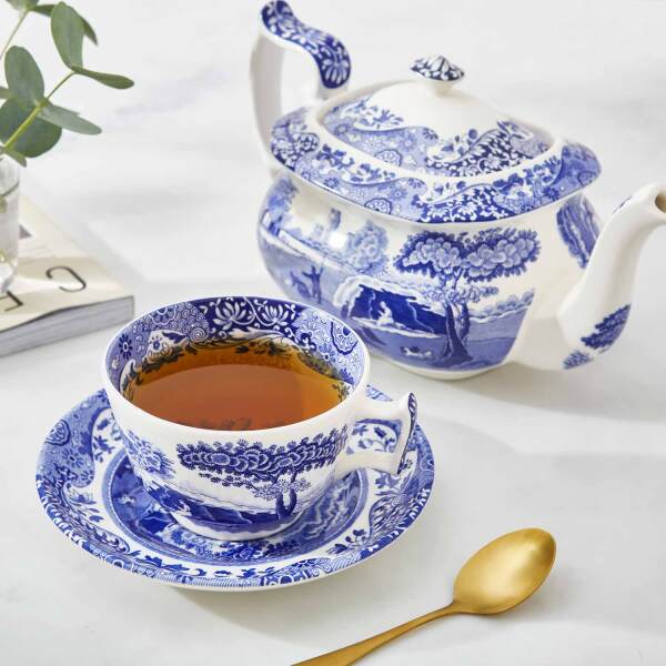 Spode Blue Italian 4lü Kahvaltı Fincanı ve Tabağı Seti 280 ml - 3
