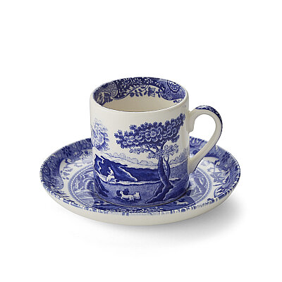 Spode Blue Italian 4lü Kahve Fincanı ve Tabağı Seti - 90 ml - 4