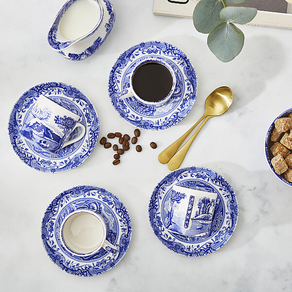 Spode Blue Italian 4lü Kahve Fincanı ve Tabağı Seti - 90 ml - 2