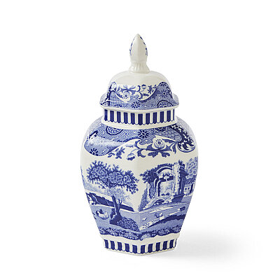 Spode Blue Italian Kapaklı Vazo 15 cm - 3