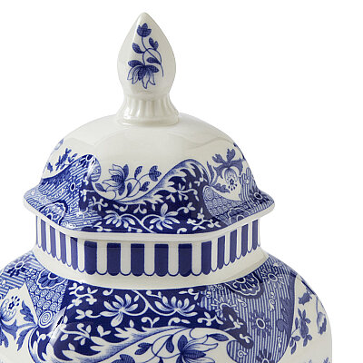 Spode Blue Italian Kapaklı Vazo 15 cm - 4