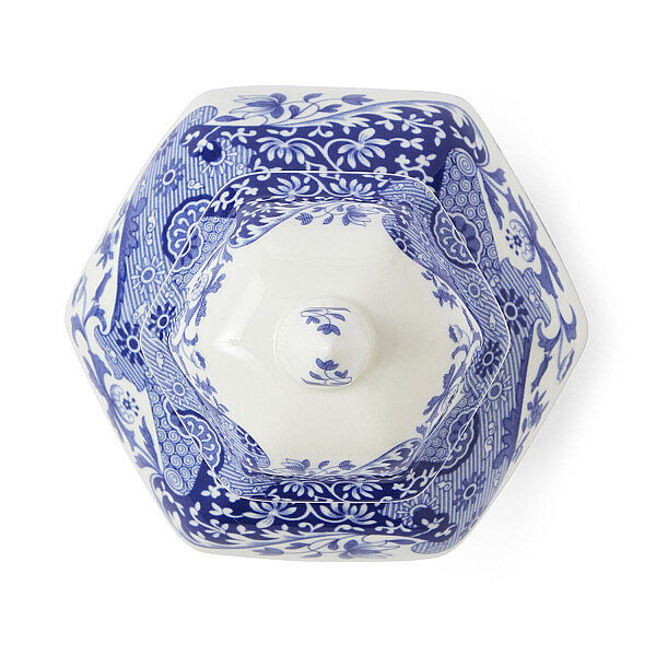 Spode Blue Italian Kapaklı Vazo 15 cm - 6