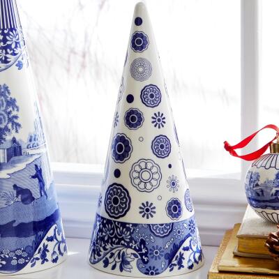 Spode Blue Italian Porselen Ağaç Süsü 25 cm - 3