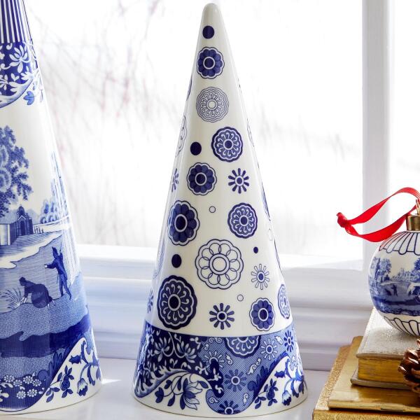 Spode Blue Italian Porselen Ağaç Süsü 25 cm - 3