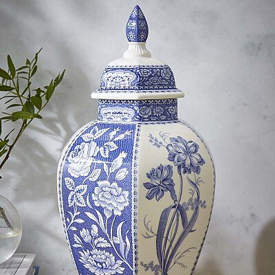 Spode British Flowers Kapaklı Dekoratif Vazo 38 cm - 5