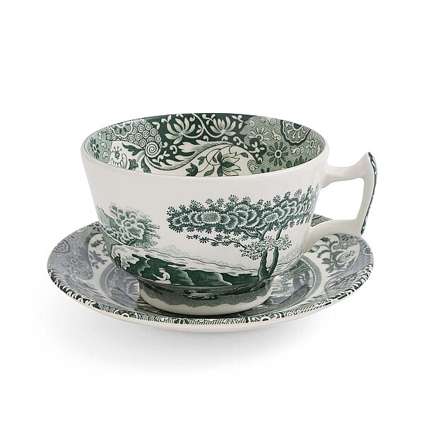 Spode Heritage 4lü Green Büyük Boy Çay Fincanı ve Tabağı Seti 280 ml - 3