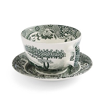 Spode Heritage 4lü Green Büyük Boy Çay Fincanı ve Tabağı Seti 280 ml - 5