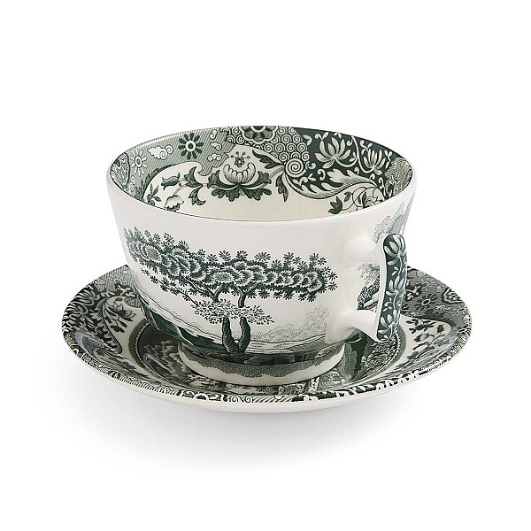 Spode Heritage 4lü Green Büyük Boy Çay Fincanı ve Tabağı Seti 280 ml - 5