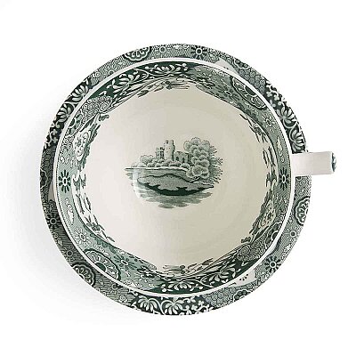 Spode Heritage 4lü Green Büyük Boy Çay Fincanı ve Tabağı Seti 280 ml - 6