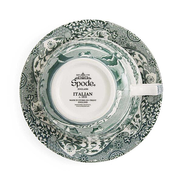 Spode Heritage 4lü Green Büyük Boy Çay Fincanı ve Tabağı Seti 280 ml - 7