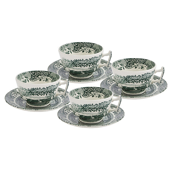 Spode Heritage 4lü Green Çay Fincan ve Tabağı Seti 200 ml - 1
