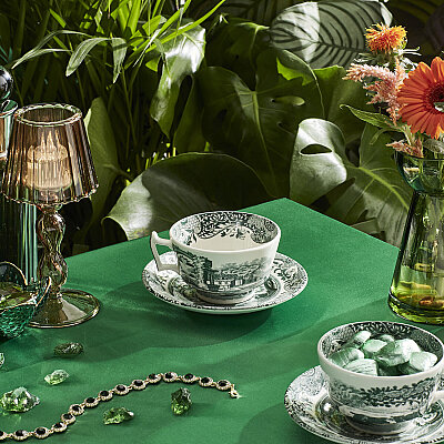 Spode Heritage 4lü Green Çay Fincan ve Tabağı Seti 200 ml (1)