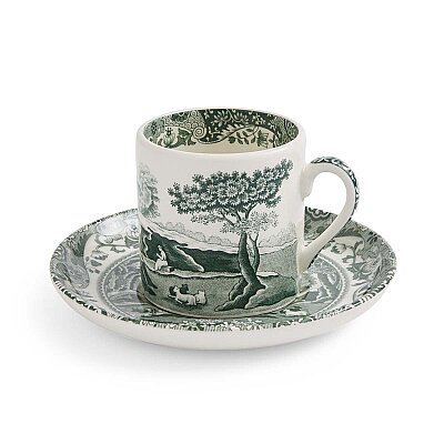 Spode Heritage 4lü Green Espresso Fincanı & Tabağı Seti 90 ml