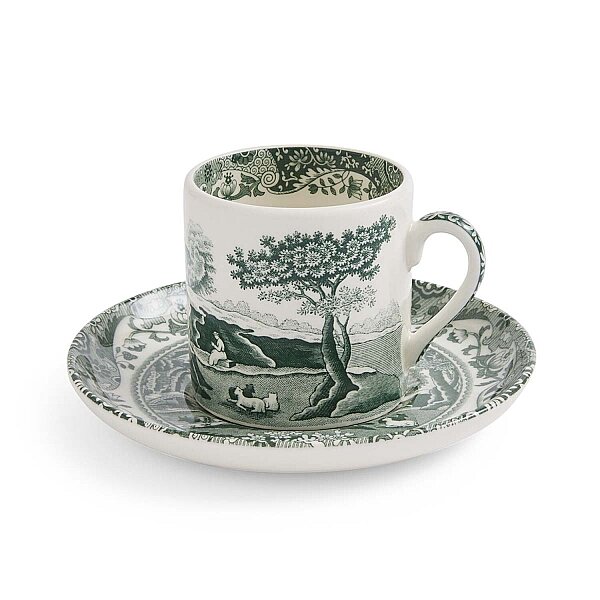 Spode Heritage 4lü Green Espresso Fincanı & Tabağı Seti 90 ml - 1