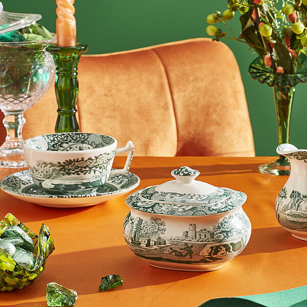 Spode Heritage Green Kapaklı Şekerlik 250 ml - 2