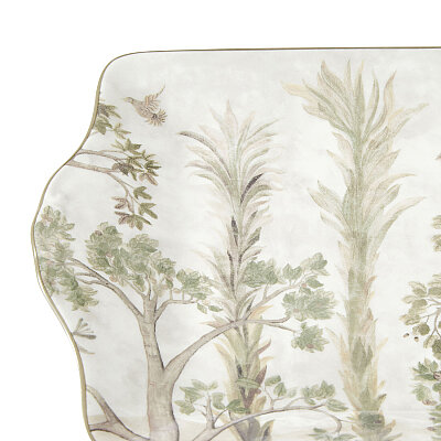 Spode Tall Trees Porselen Baton Sunum Tabağı 34 cm - 4
