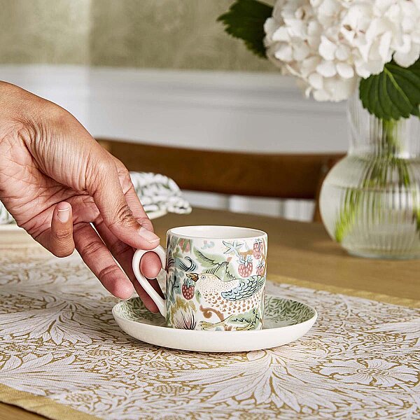 Spode x Morris & Co. 4'lü Espresso Fincan & Tabak Seti 90 ml - 2